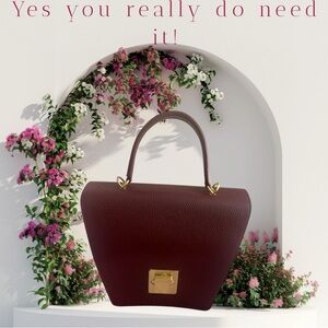 Arcadia Trapeze Italian Leather Satchel